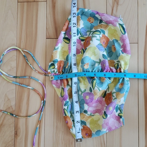 ZARA Floral ruched halter top - Picture 8 of 13